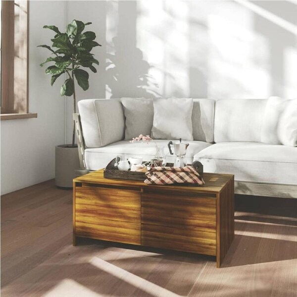 Coffee Table Brown Oak 90x50x41.5 cm Engineered Wood vidaXL