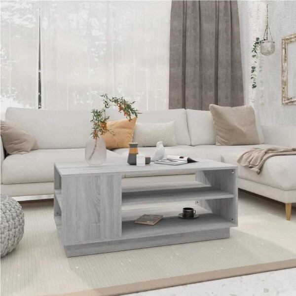 Coffee Table Grey Sonoma 102x55x43 cm Engineered Wood vidaXL