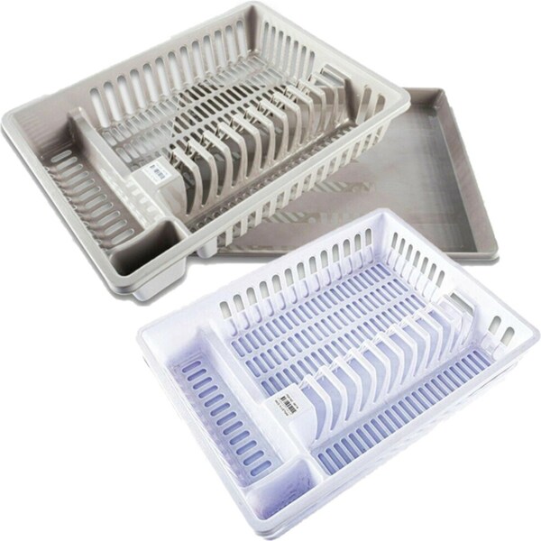 Ozoffer Dish Rack with Tray Made from 100% PVC No rust & corrosion