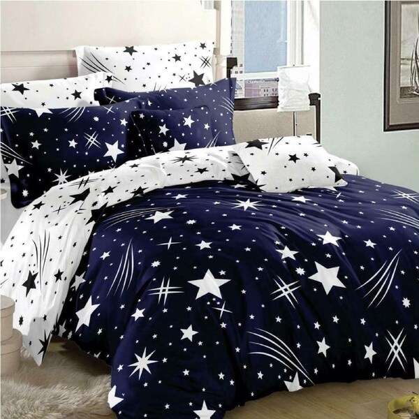 Shooting Stars Quilt Doona Duvet Cover Pillow Case Set Single, 1 Pillow Case
