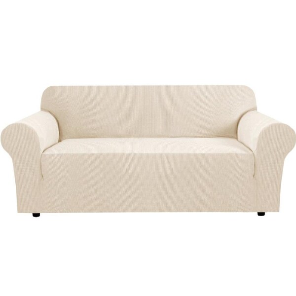 Super Stretch Sofa Slip Covers Couch Cover Lounge Covers Sofa Covers Slipcovers Natural / Three Seater