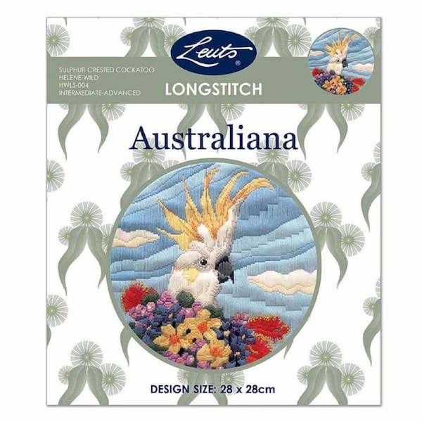 Helene Wild Australian Long Stitch Kit Cockatoo Incl Threads