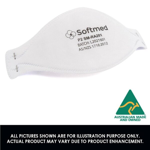 Box of 20 Softmed A-Med Surgical Mask with Head Loops Level 3 Individually Wrapped **Australian Made**
