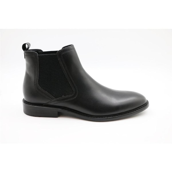 Massa Mens Leather Chelsea Boot Pull On Shoes Anton - Black UK 12