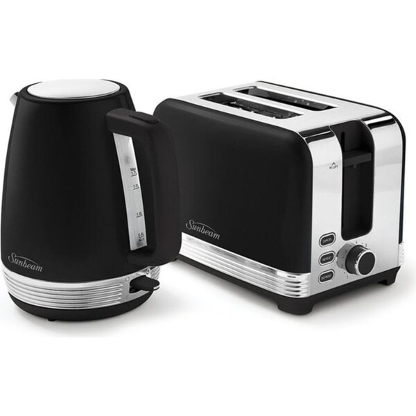 Sunbeam The Chic Collection Breakfast Toaster & Kettle Black PUM3510BK