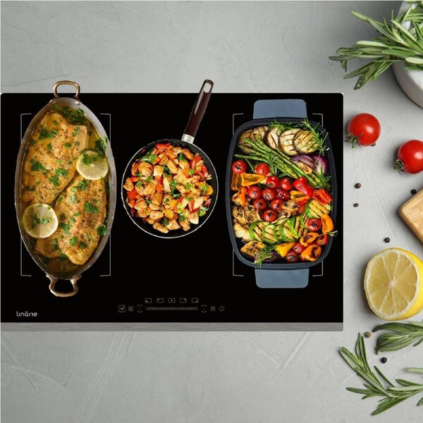 Linarie Toulouse 80cm 5 Zones Induction Cooktop with Double FlexZone and Booster Function LS80I2F1Z