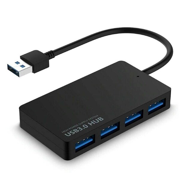 USB Hub with 4 Ports - Slim High Speed Splitter