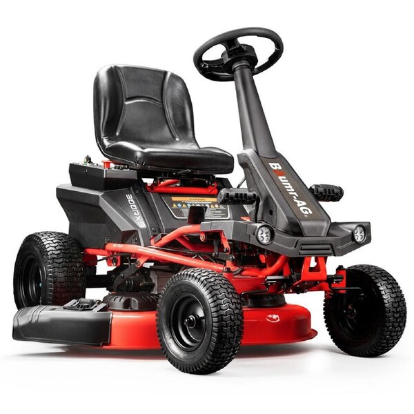BAUMR-AG 30" Electric Ride On Mower 48V 50Ah Battery Brushless Lawnmower Garden Lawn