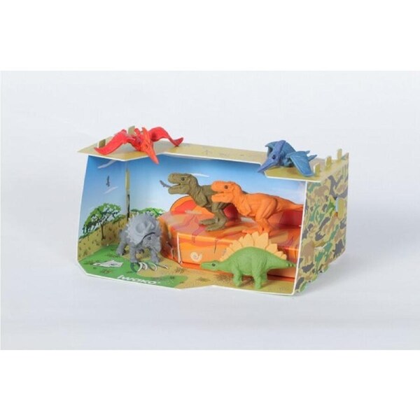 Iwako Japanese Puzzle Eraser - Dinosaur Craft House Erasers Pack