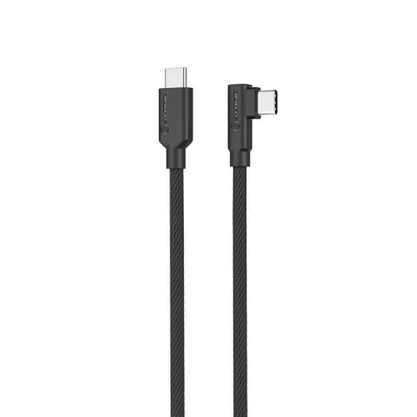 Alogic 1m Right Angle USB-C to USB-C Cable, Male to Male, USB 2.0/5A/480Mbps [ELPRACC01-BK]