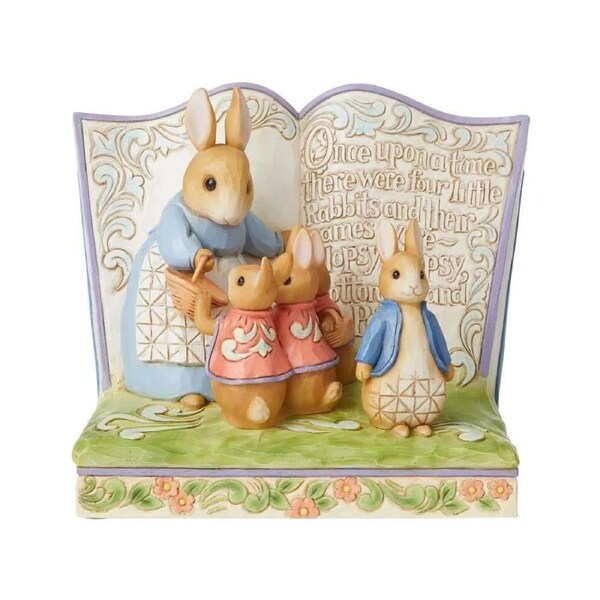 Beatrix Potter by Jim Shore - Peter Rabbit Storybook - Once Upon a Time There Were Four Little Rabbits