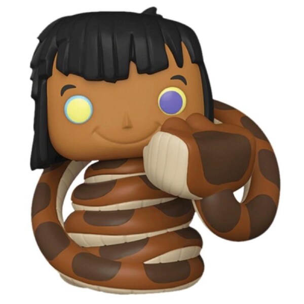 Pop! Funko 10cm Vinyl Figurine Jungle Book Mowgli w/Kaa RS Collectable Toy 3y+