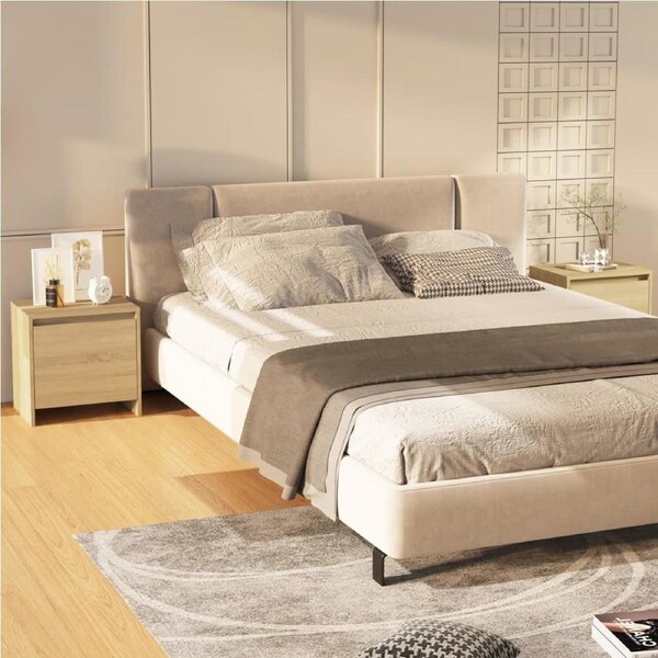 Bedside Cabinets 2 pcs Sonoma Oak 45x34x44.5 cm Engineered Wood vidaXL