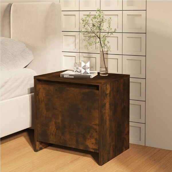 Bedside Cabinet Smoked Oak 45x34x44.5 cm Engineered Wood vidaXL