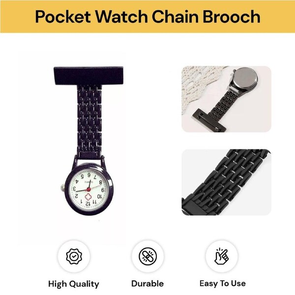 Pocket Watch Chain Brooch
