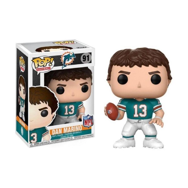 Pop! Funko 10cm Figurine NFL Legends Dan Marino #91 Collectable Vinyl Toy 3y+