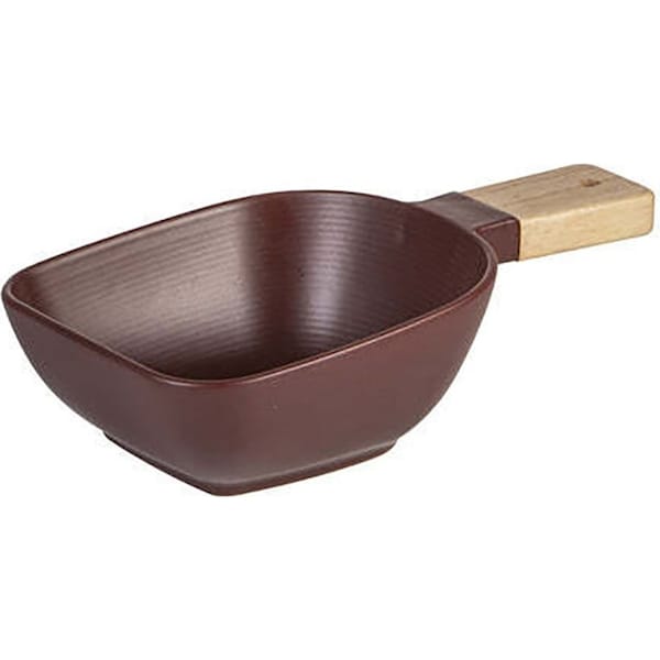 Ladelle Linear Texture Wine 23cm Porcelain Dish Food Bowl w/ Serve Stick Small