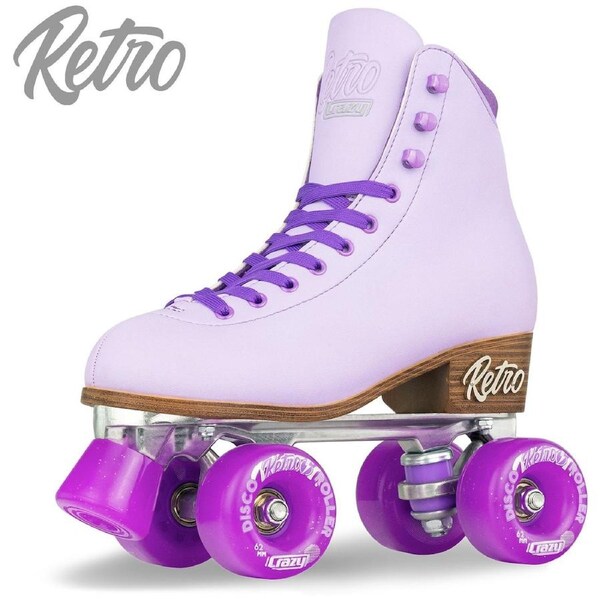 Retro Roller Skates Purple (Eu39) Mens 7/ Ladies 8