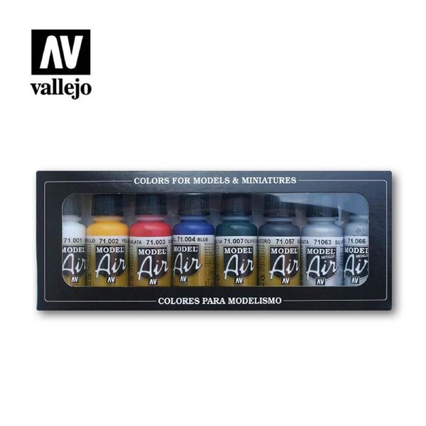Vallejo AV71174 Model Air - Basic Colours 8 Color Set