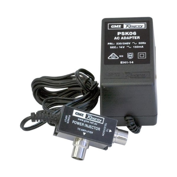 KINGRAY DC POWER SUPPLY AC Adapter 100MA 14V DC 150MA PAL 'F' TYPE Injector