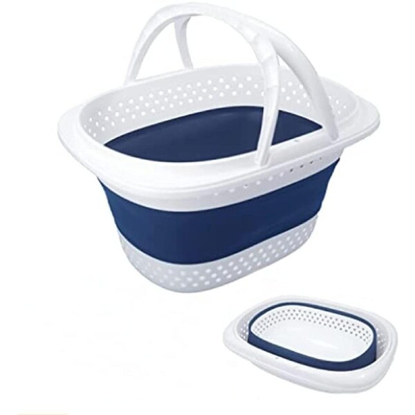 Collapsible Laundry Baskets,Foldable Storage Foldable Pop Up Container/Organizer, Blue