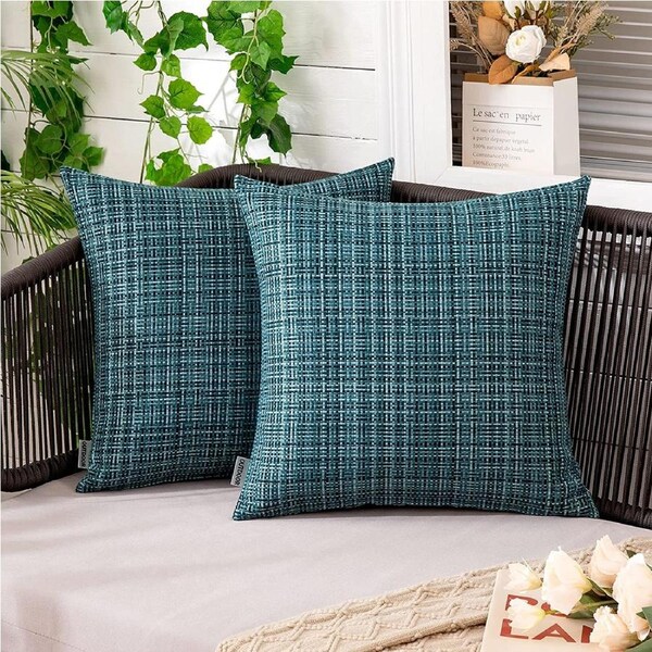 Outdoor Waterproof Throw Pillows Pack of 2, Green