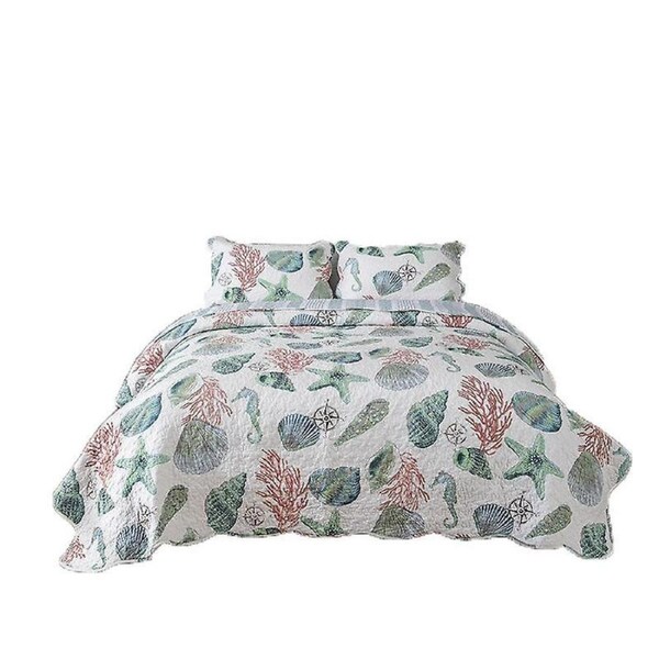 Quilt bedding set for bed reversible(1 quilt plus 2 pillowcase)