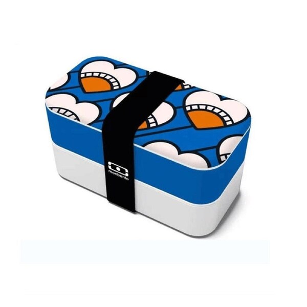 Monbento Mb Original Graphic 1L Lunch Bento Box Food Container - Heart Hunter