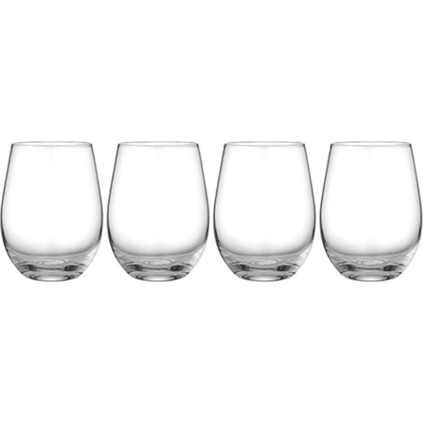 4pc Tempa Quinn 520ml Glass Tumbler Water/Juice Cocktail Drinking Cup Set Clear