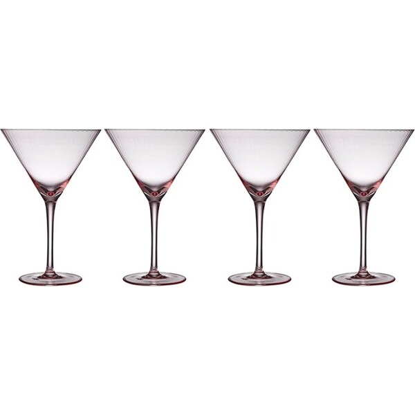 4pc Tempa Esme 320ml Crystal Martini Glass Cocktail Drinking Glassware Cup Blush
