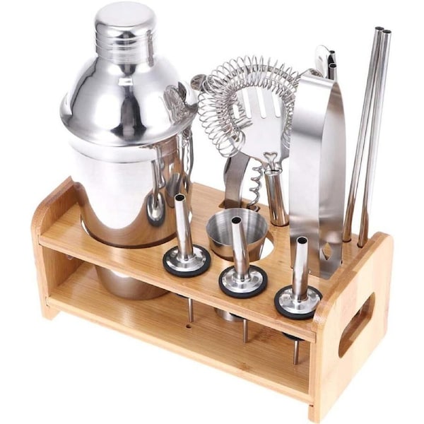 13Pcs Cocktail Shaker Set Mixer Strainer Bartender