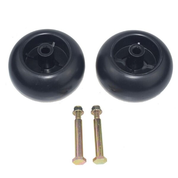 2 x 5" Deck Wheels & Bolts Fit For HUSQVARNA Ride On Mowers 532 13 39-57 , 532193406