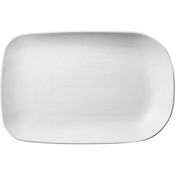 Ladelle 32cm Linear Texture Platter/Plate Porcelain Food Server/Serveware White