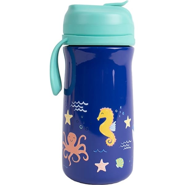 Ladelle 370ml Kids/Children Ocean Stainless Steel Double Wall Drink Water Bottle