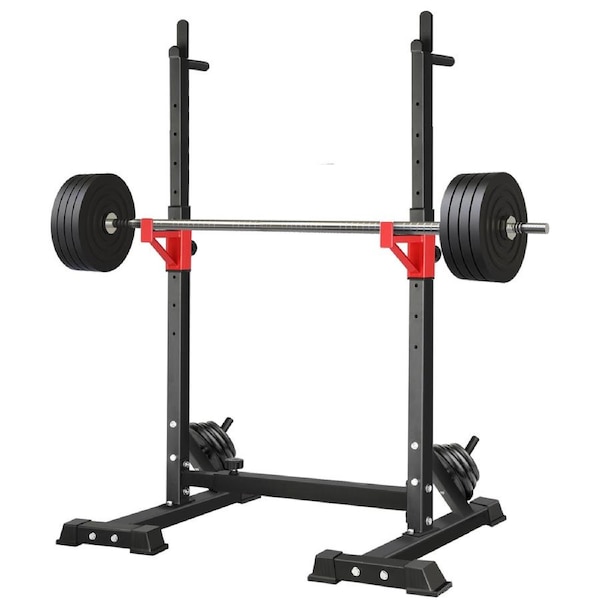 Finex Squat Rack Adjustable Barbell Rack Weight Bench Press Barbell Bar Stand