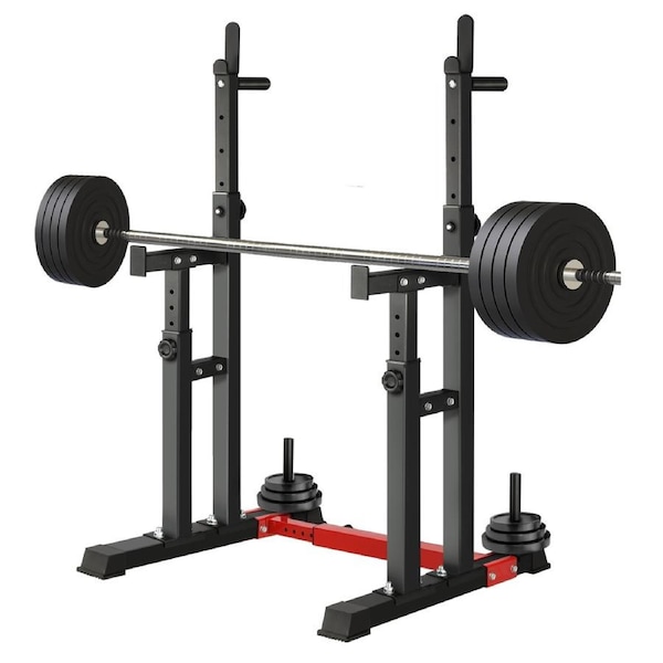 Finex Adjustable Squat Rack Weight Bench Press Barbell Bar Stand Weight Lifting