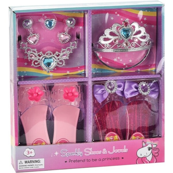 Girls Play Set Princess Toys Dress Up and Tiara Role Play Collection Fashion Princess Toy