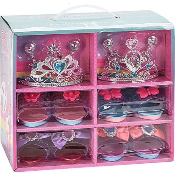 Girls Play Set Princess Toys Dress Up High Heels and Headband Role Play Collection Fashion Princess Toy