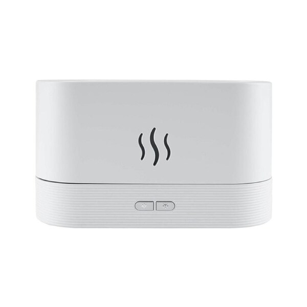 White LED Flame Light Air Humidifier Scented Essential Oil Diffuser Aromatherapy Mist