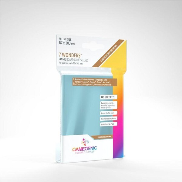 Gamegenic PRIME 7 Wonders Sleeves (67x103mm)