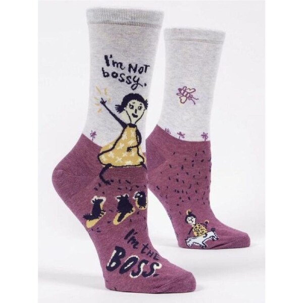 Blue Q Womens Crew Socks - I'm Not Bossy, I'm The Boss