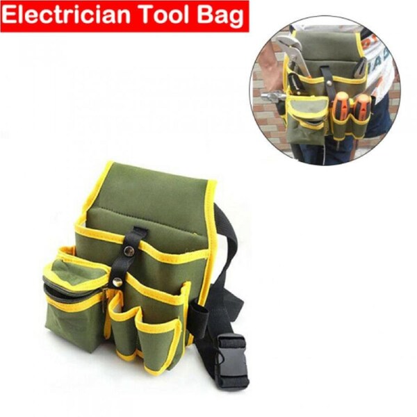 Electrician Waist Pocket Belt Tool Pouch Bag Canvas Hardware Toolkit Holder Bags
