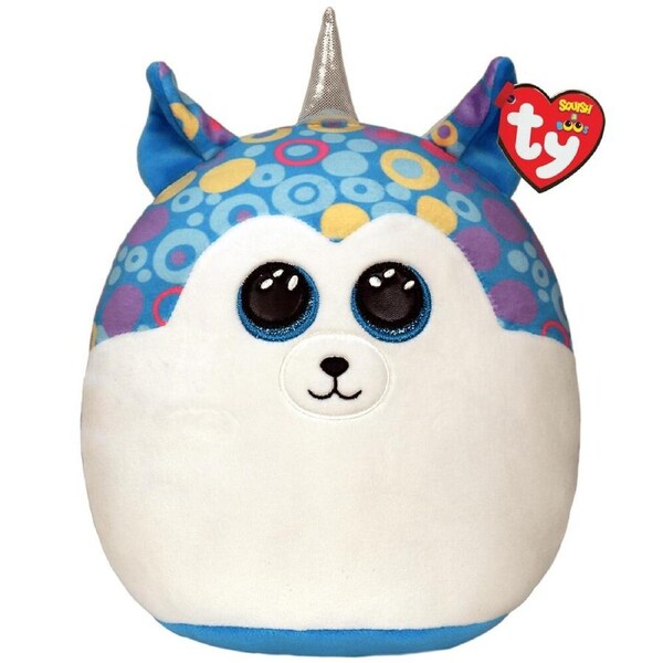 Beanie Boos Squish-a-Boo - Helena the Blue Husky with Horn 10inch