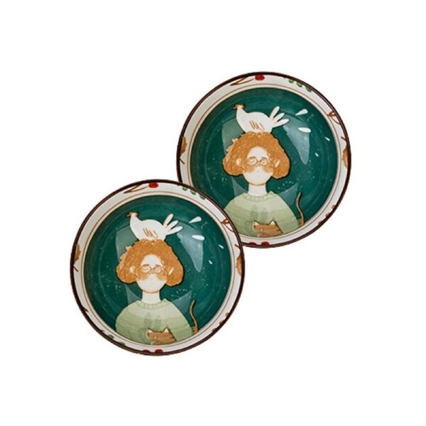 Ceramic Fairy Forest 12.5cm Bowl (Set of 2)