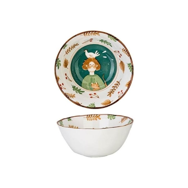 Ceramic Fairy Forest 20cm Ramen Bowl