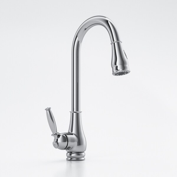 Chrome Kitchen Mixer Tap Pull Out Mixer Tap 360 Degree Swivel Spout Watermark WELS