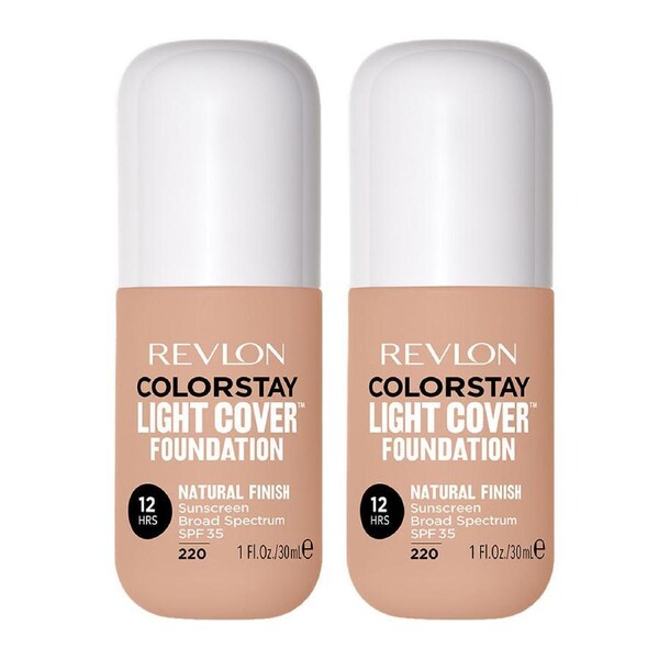 Revlon ColorStay Light Cover Foundation 30ml 220 NATURAL BEIGE - 2 pack