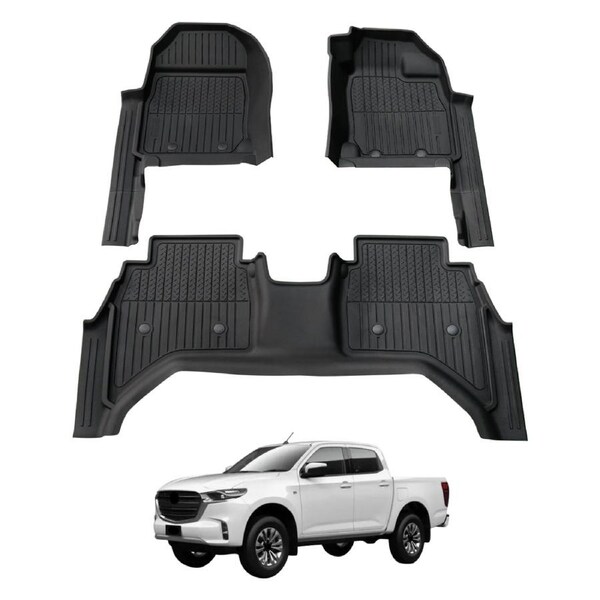 7D Injection Floor Mats for Mazda BT-50 BT50 Dual Cab 2020-Onwards
