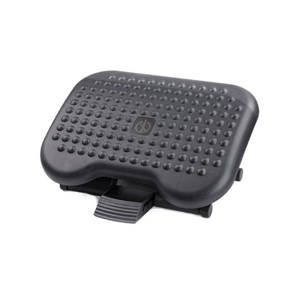 OZNALA Foot Rest Stool Office Computer Desk Height Angle Adjustable Footrest Comfort OZ Massage Black