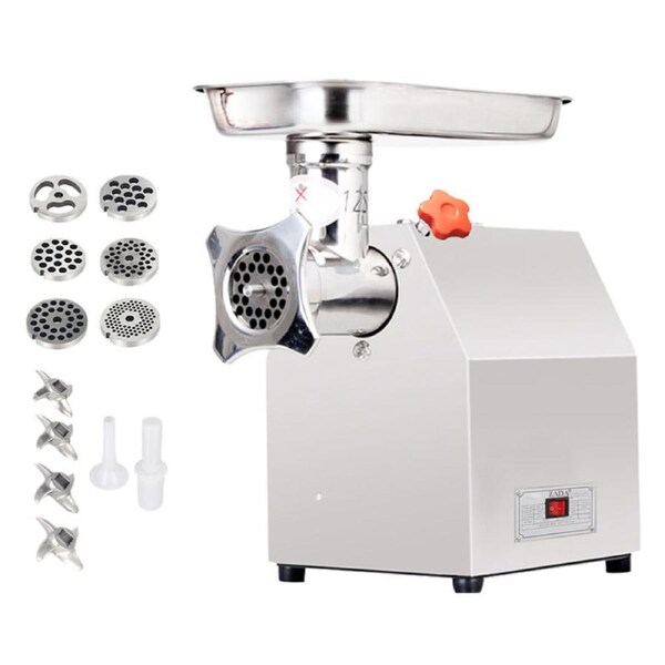 OZNALA 2HP Commercial Meat Mincer- Electric Grinder & Sausage Maker Filler 1500W OZ & Sausage Maker Filler, Stainless Steel Stuffer, 5 Grinding Plates